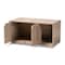 Baxton Studio Jasper Oak Finished 2-Door Wood Cat Litter Box Cover House 157-9543 - alternate 7